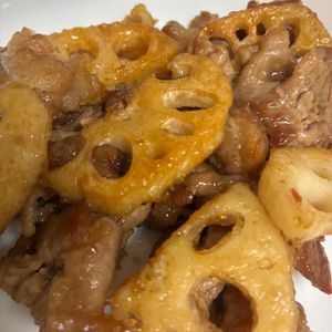 ミントミントの作ってみた!投稿(ご飯が止まらない！【豚こまとれんこんのこってり甘酢炒め】)