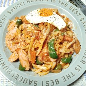 M＊Pの作ってみた!投稿(ナポリタンうどん)