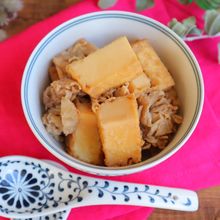 レンジで5分！味しみしみ厚揚げ肉豆腐【作り置き】
