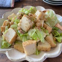 厚揚げとキャベツ【ひき肉味噌炒め】