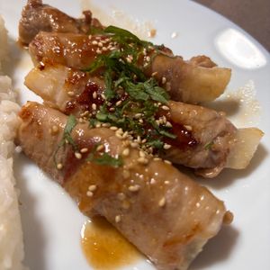 えみりんの作ってみた!投稿(シャキホク♩長芋と大葉の肉巻き)