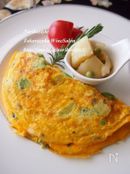 おひとりブランチ♡半折アボカドオムレツ