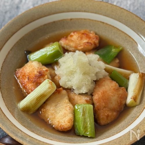 【鶏むね肉で♡】揚げ出し鶏〜長ネギ入り