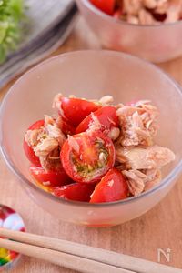 【ミニトマトとツナの白だし和え】サッと作れるスピード副菜！