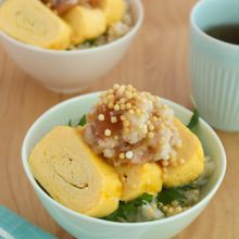 朝ごはんに◎出汁巻き卵の梅おろし茶漬け