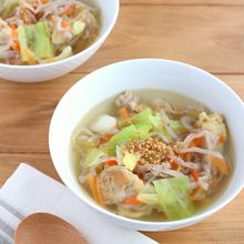【食べるスープ】ヘルシー◎鶏塩こんにゃくスープ