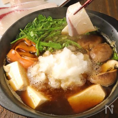 旨味が凝縮♪おろし鍋でぶりしゃぶ