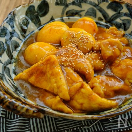 鶏肉と油揚げとゆで卵のカレーとろみ煮 By 松山絵美 レシピサイト Nadia ナディア プロの料理家のおいしいレシピ 鶏肉と油揚げとゆで卵のカレーとろみ煮 By 松山絵美 レシピサイト Nadia ナディア プロの料理家のおいしいレシピ