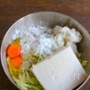 きゃべつとはんぺんと豆腐のお好み風もちもち焼きの工程1