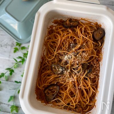 激簡単！茄子ミートパスタ