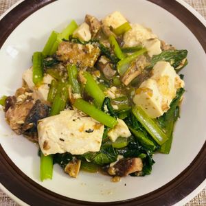 puricoの作ってみた!投稿(【豆腐と小松菜の鯖缶炒め】節約＆美味しい！栄養たっぷりおかず)