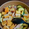 絹厚揚げと夏野菜のうまポンチャンプルーの工程5