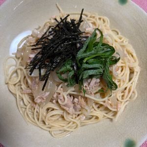 ゆっこの作ってみた!投稿(【ツナと玉ねぎのだししょうゆパスタ】和えるだけで簡単！)