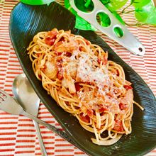 ちょっぴりスパイシーなナポリタン(アマトリチャーナ)