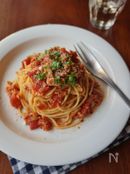 万能トマトソースとツナのパスタ