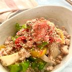 10分で完成！子供も大好き！挽き肉と夏野菜の甘辛味噌丼