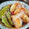焼きスナップエンドウと新玉ねぎで【春の南蛮漬け】