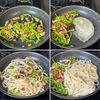がつんとウマい！【ベーコンとピーマンのガリバタ焼きうどん】の工程3