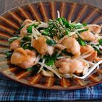 鶏肉とニラもやしの旨ぽん炒め