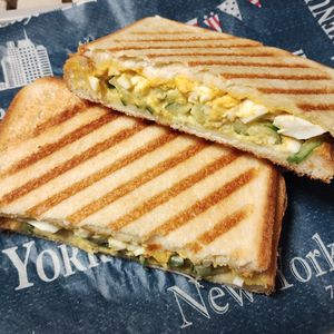 M＊Pの作ってみた!投稿(カリッふわ食感❗️【たまごときゅうりのトーストサンド】)