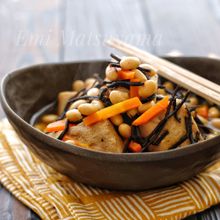 ＊高野豆腐とひじきと大豆の煮物＊作り置きに！
