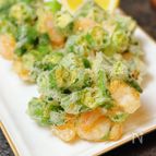 【オクラとエビのかき揚げ】サクッと軽やか！おうち居酒屋に◎
