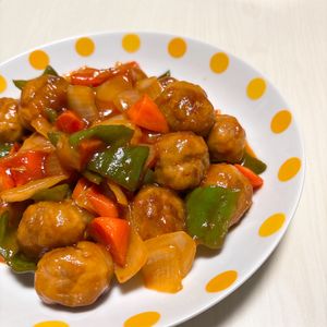 ぷりんの作ってみた!投稿(気軽に作れる♪『豚こまボールの酢豚』)