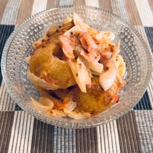 puricoの作ってみた!投稿(新じゃがで皮ごと♪ベーコンのハニーマスタードポテサラ)