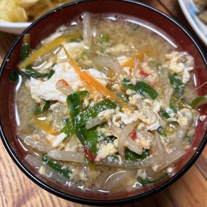 ゆくゆくの作ってみた!投稿(【ユッケジャン風ピリ辛卵のスープ】お肉やごはんを入れても♪)