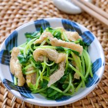 簡単・時短・節約副菜！『豆苗と油揚げのお浸し』