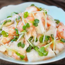 すだち香る【長芋カイワレ大根の明太和え】