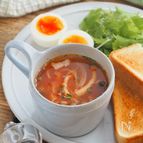 レンジで2分。マグカップトマトスープ【時短・朝食・簡単】