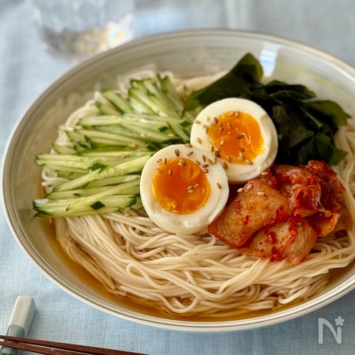そうめんの冷麺風♪脱マンネリ!夏にぴったりなさっぱり味♡