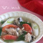 さば缶の中華風トマトスープ
