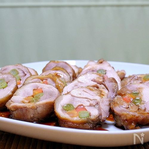 ストウブ鍋でロールチキン