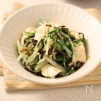 5分あれば！水菜と豆腐の塩昆布和え