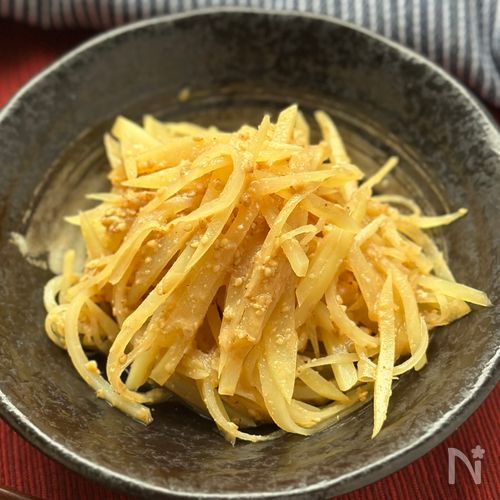 【食感美味しい♡】じゃがいものごま酢味噌和え