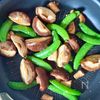 5分おかず《スナップエンドウとしいたけの塩にんにく炒め》の工程5