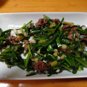 1437116の作ってみた!投稿(ご飯が進む!豚肉とニラのネギ塩炒め)