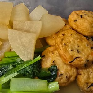 月雪由翔の作ってみた!投稿(白身魚揚げ（がんも）と大根のうま煮【＃作り置き #煮るだけ】)