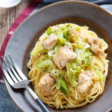 鶏とキャベツのうま塩パスタ【#フライパンひとつ #やみつき】