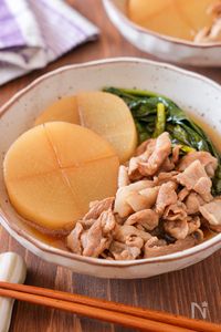 【大根と豚肉のさっぱり煮】ポン酢とみりんで簡単味付け！