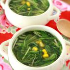 3分で！水菜の中華風スープ