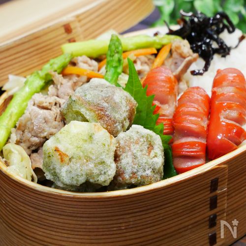 米粉でサクッと♪ひとくちチーズちくわの磯辺揚げ