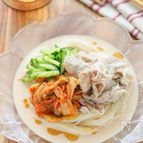 ピリ辛♡豚しゃぶキムチ豆乳そうめん