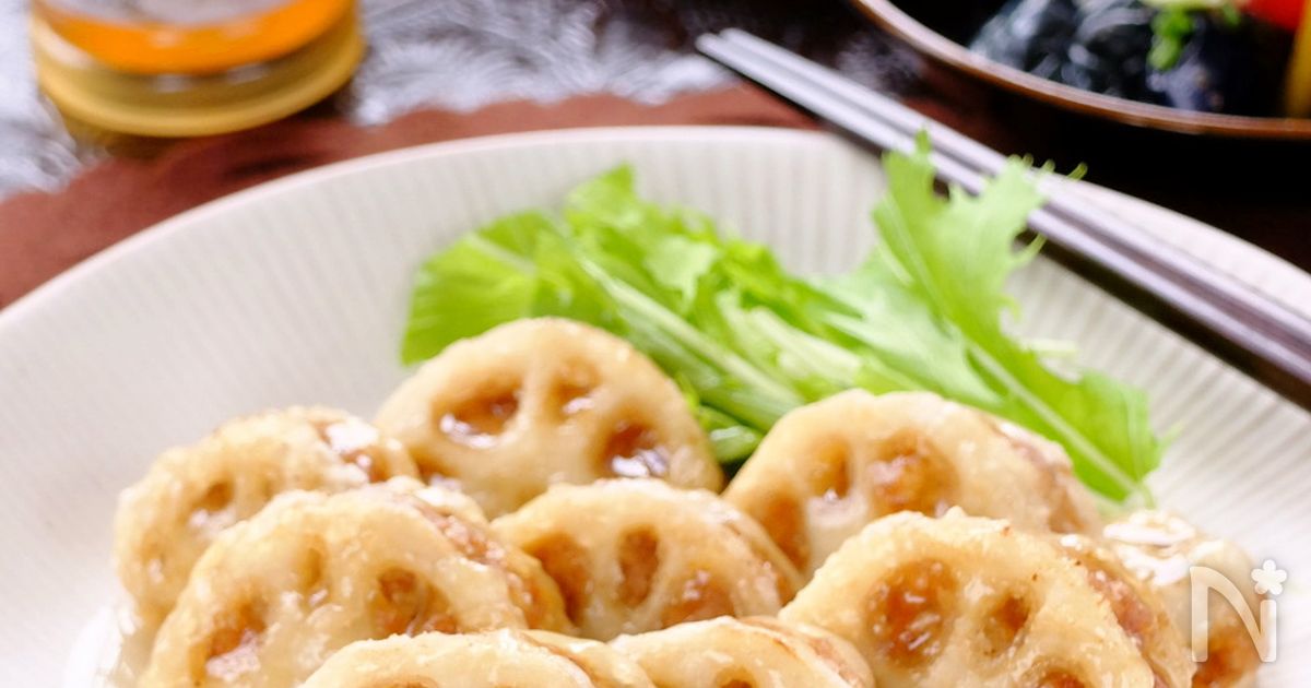 しゃきトロ☆だしあん絡む蓮根のはさみ揚げ！