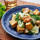 厚揚げと鶏肉の中華バジル炒め