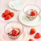 【簡単おやつ】いちごの白玉あずき