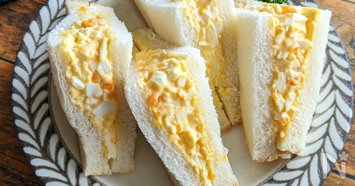【ふわふわ♡定番のたまごサンド】シンプルでおいしい！