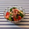 𝔂𝓾𝓶𝓲🍓の作ってみた!投稿(腸活サラダ【トマトと長芋とオクラとめかぶのレモポンサラダ】)